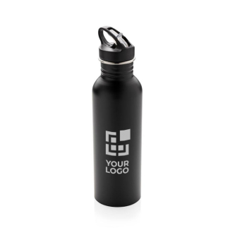Branded stainless steel bottle with spout, 710 ml