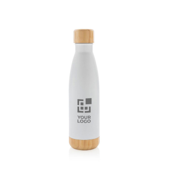 Bottle with bamboo detail on lid and base, 520 ml