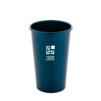 Single-wall cup in recycled aluminium for drinks, 450 ml