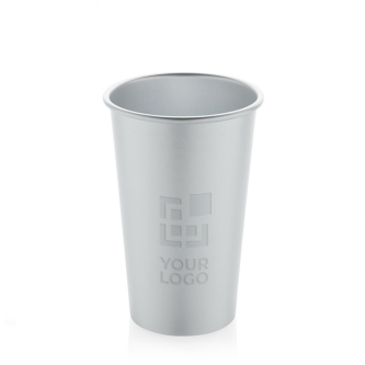 Single-wall cup in recycled aluminium for drinks, 450 ml