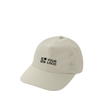 Lightweight, breathable 5-panel cap in recycled nylon