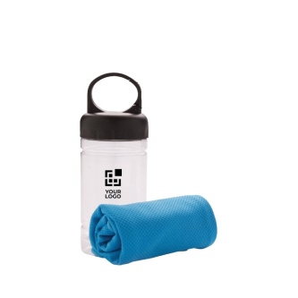 Cooling microfibre towel with sun protection