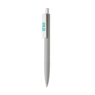 Smooth-writing pens with logo, blue ink