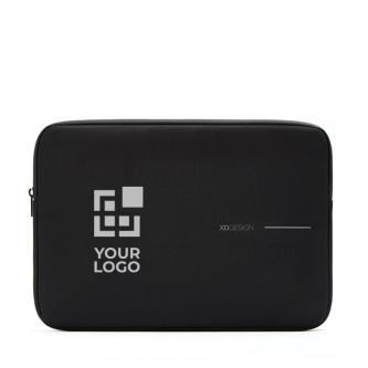 Water-repellent RPET 1200D fabric laptop sleeve, 16"