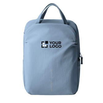Expandable recycled fabric backpack, Duo-Zipper, 16"
