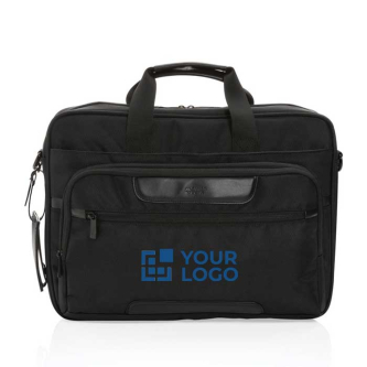 Durable recycled polyester laptop briefcase, 15.6"