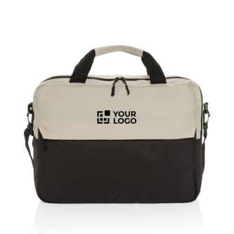 RPET laptop briefcase with multiple interior pockets, 15.6"