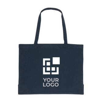 Large printed or embroidered recycled cotton bag, 145 g/m²