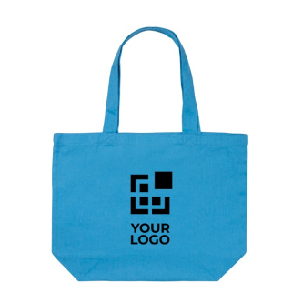 Recycled, branded canvas shopping bag, 240 g/m²