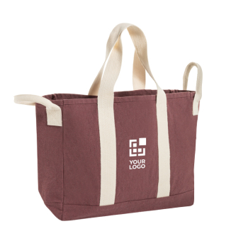 Recycled canvas beach bag with washed finish 400 g/m²