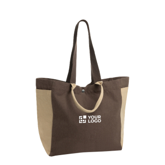 Recycled canvas shopper-weekender bag, 18L capacity, 400 g/m²