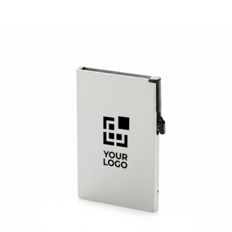 Magnetic aluminium card holder for mobile with RFID blocking
