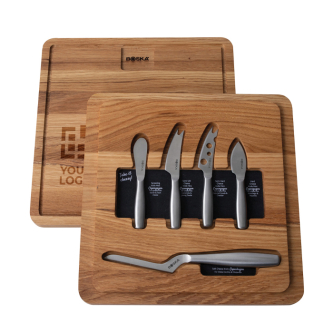 Cheese set with European oak board Boska 29 x 29cm