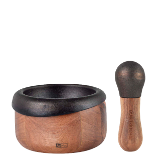 Cast iron mortar with handle and non-slip feet Crush AdHoc