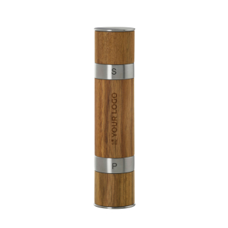 AdHoc Duomill acacia wood double salt and pepper mill