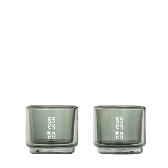 Stackable double-wall glass espresso cups 45 ml AdHoc Impact