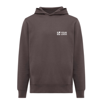 Branded unisex hoodie in recycled cotton, 280 g/m² 