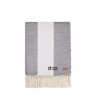Soft and cosy Polylana® blanket with classic stripe pattern