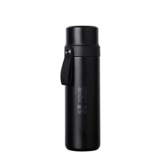 Recycled stainless steel flask, carry handle, 750ml