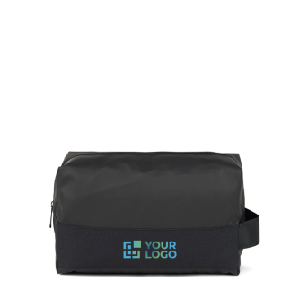 Minimalist recycled polyester toiletry bag