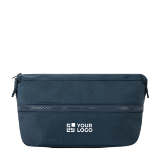 Expandable recycled plastic toiletry bag with durable zip 7L
