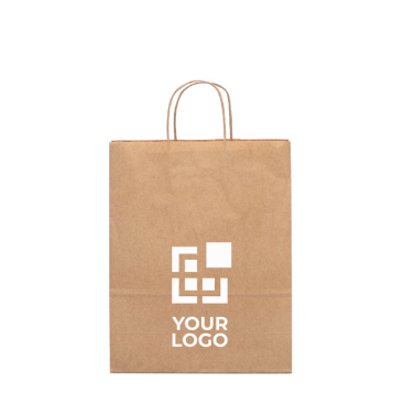 Medium kraft paper bag with twisted handles, 115 g/m2