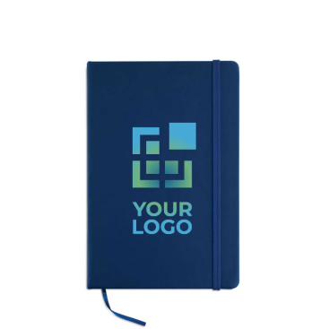 Notebook with soft PU cover, printed with logo, A5