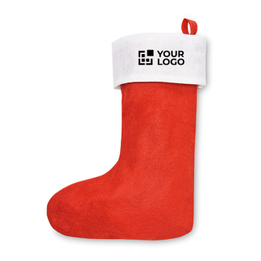 Christmas stocking for gifts with printable logo