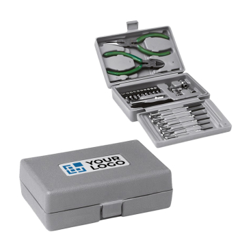 Tool box with practical tools, printable with logo (25 pieces)