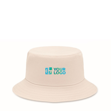 Branded bucket hat made of cotton, 260 g/m2