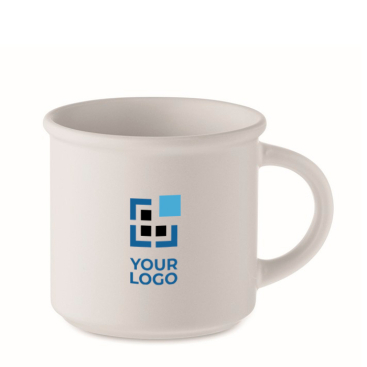 Monochrome matte-finish mug with upper rim, 300 ml