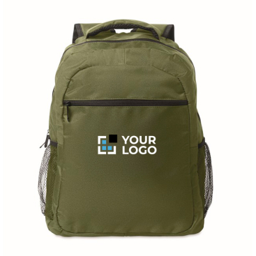Laptop backpack with front and side pockets, 15