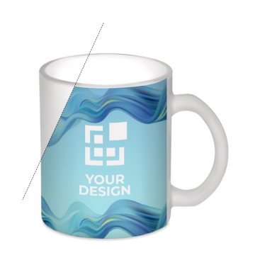 Matte glass mug for full colour sublimation, 300ml