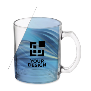 High-gloss glass mug for sublimation, 300 ml