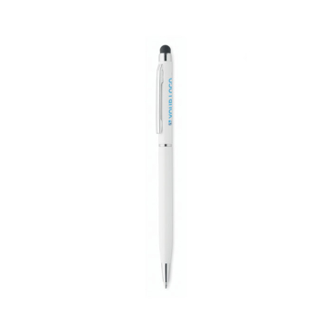 Aluminium pen with antibacterial treatment, blue ink