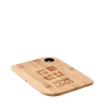 Bamboo kitchen board with two rounded edges, printable