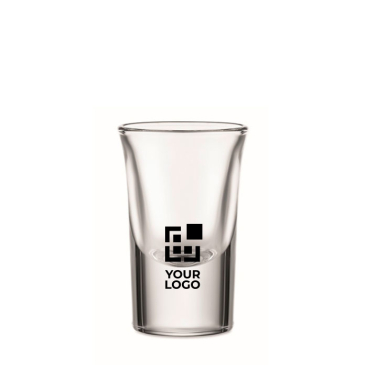 Shot glass for bars printed with logo, 28 ml