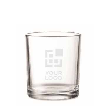 Branded drinking glass for home or office, 300 ml