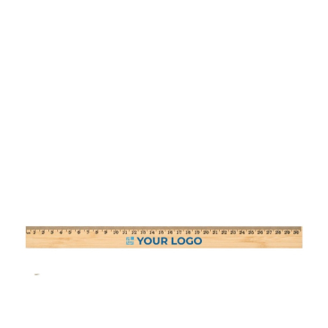 Bamboo ruler with centimeters and inches as a promotional gift