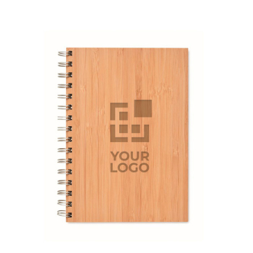 Notebook with bamboo cover and cream pages, A5