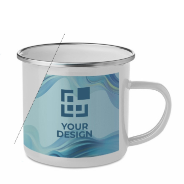 Enamel mug with a vintage look for sublimation, 350 ml