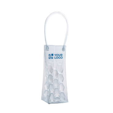 Branded transparent PVC wine cooler bag