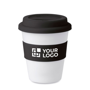 Branded travel mug with printable band, 350 ml