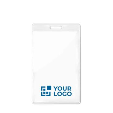 Transparent vertical card sleeve, printed with your logo