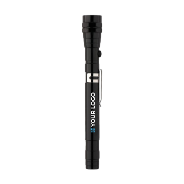 Extendable torch with 3 LED lights, 57 cm long, with logo
