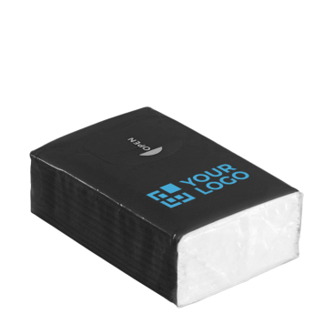 Package of handkerchiefs in mini format, printed with your logo