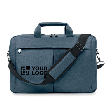 Branded laptop bag made of 2-tone polyester 320D, 15"
