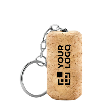 Original bottle cork keyring for caterers, printable logo