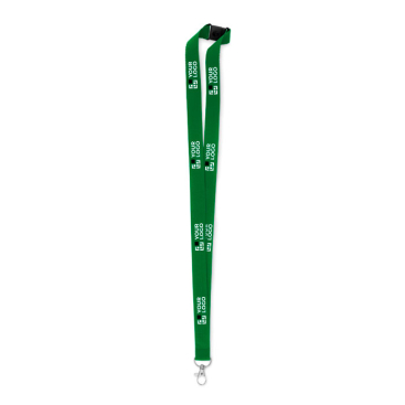 Promotional lanyard with carabiner and safety lock
