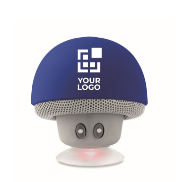 Bluetooth speaker in a mushroom shape with suction cup & logo